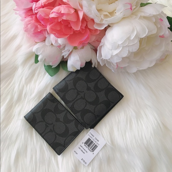 Coach Men’s Compact ID Signature wallet F74993 - Picture 3 of 11